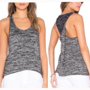 Rag & Bone Twist Back Tank in Black Heather